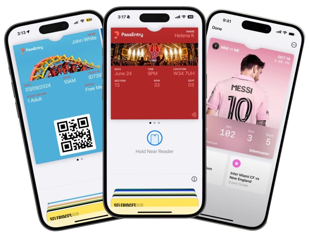 PassEntry mobile screens
